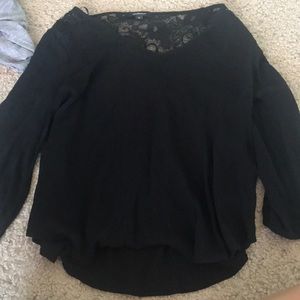 black lace shirt